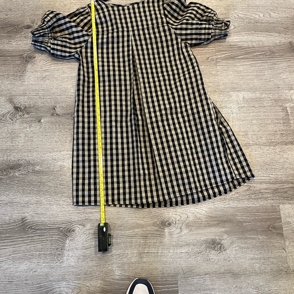 Free People Gingham Black and Cream Mini Dress Size XS - Picture 14 of 14